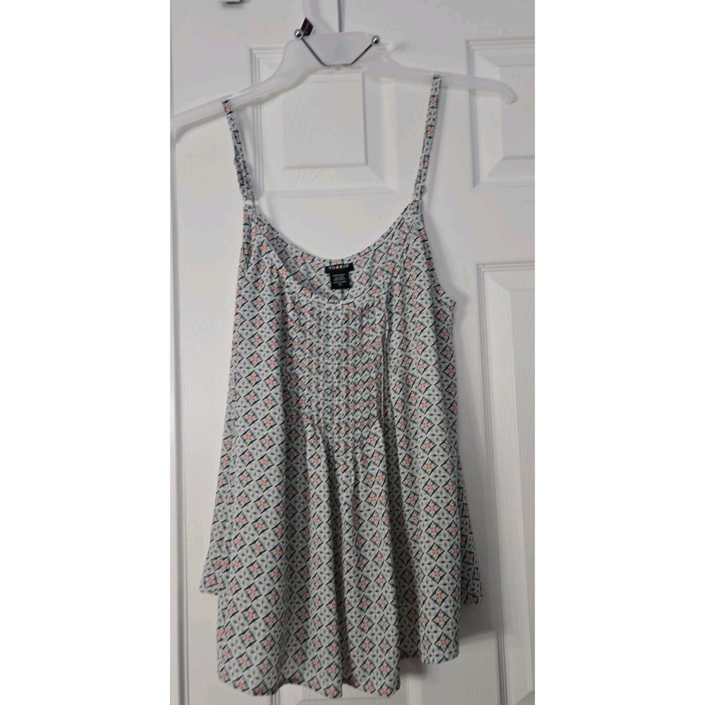 Torrid Challis Cami 00 Colorful Geometri Spaghetti Straps Lightweight Swing Fit